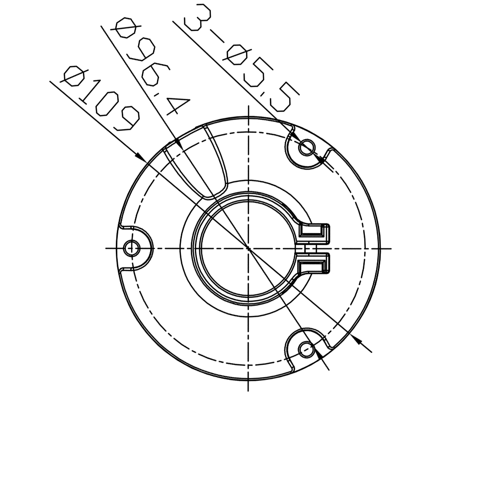 Hängeadapter Ø38mm, Länge 550mm, weiß-2