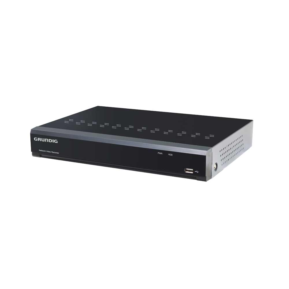 Grundig IP-Rekorder, 4 Kanäle, PoE: 4x, max. 8MP, H.265+, 2 SATA à 10TB-1