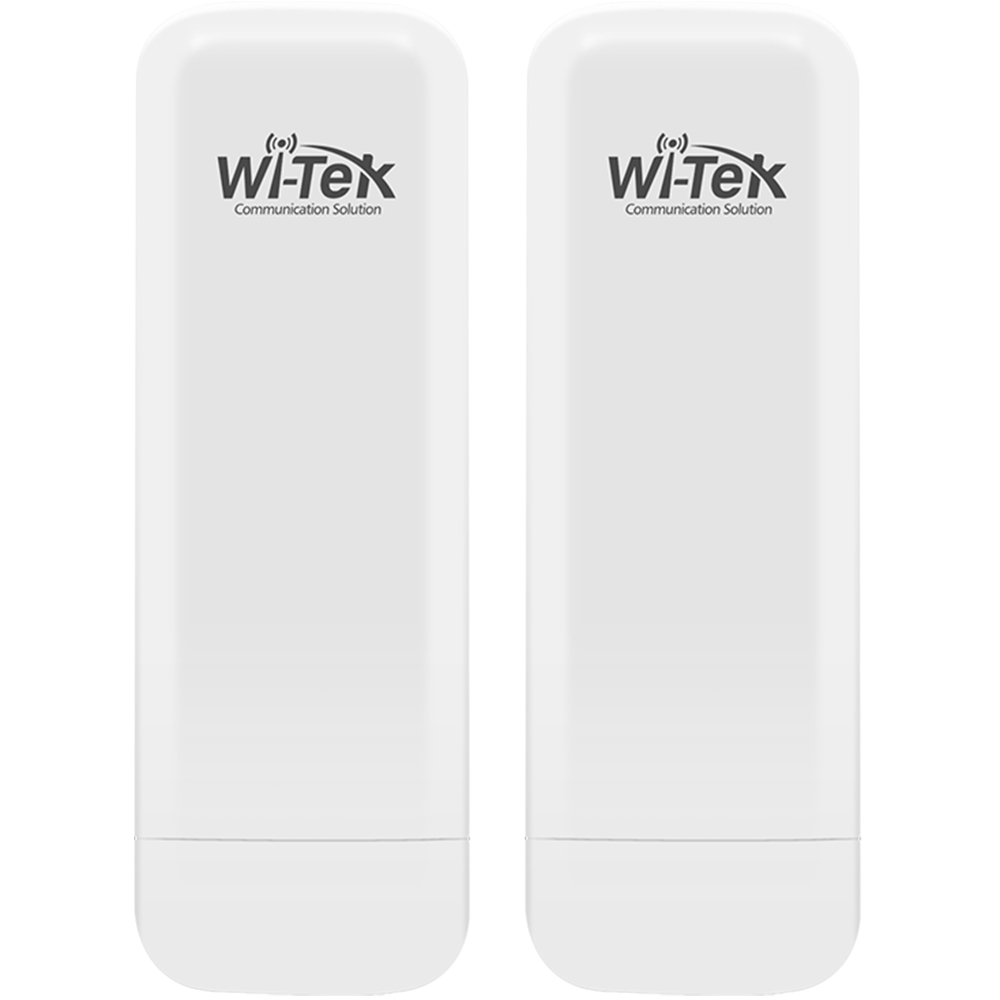 Wi-Tek WLAN Transmitter, 1 Paar, 2 Ports, 5 GHz, 5 km Reichweite, IP65, weiß-3