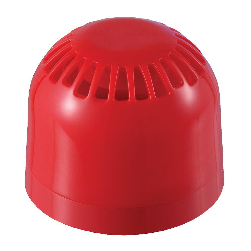 Mehrtonsirene rot, 32 Tonarten,12/24VdC, VdS-1