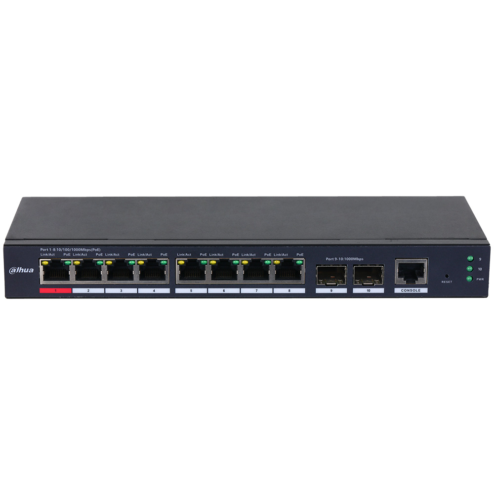 Dahua 10-Port-Gigabit-Industrie-Switch mit 8-Port-PoE-2