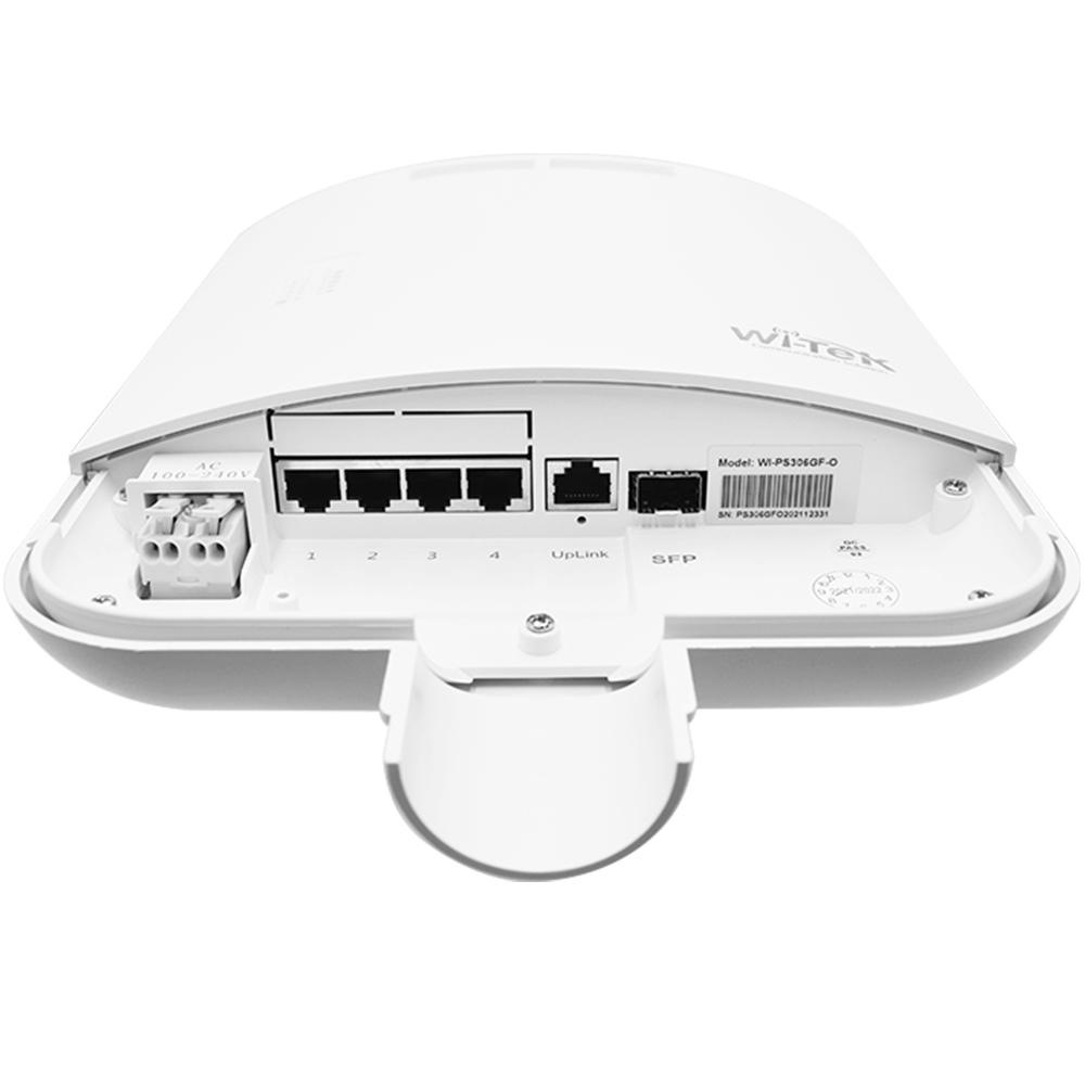 Witek Gigabit-PoE-Switch, 6 Ports, 4 Ports PoE, 1 Port SFP, Mastmontage, Wandmontage-2