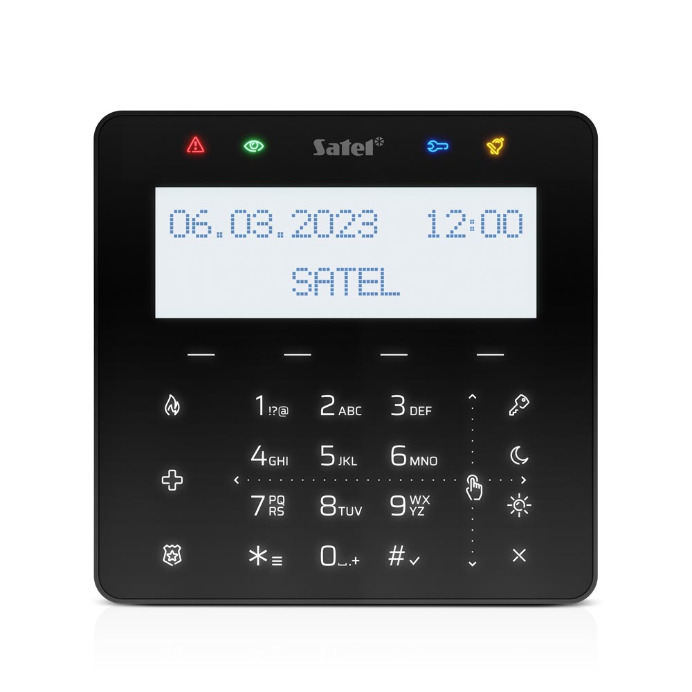 Satel Bedienteil schwarz mit Display, Touch-Tastatur-2