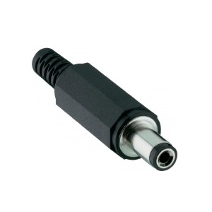 Netzgerätestecker f. Anschluss an Spannungsversorgung.
