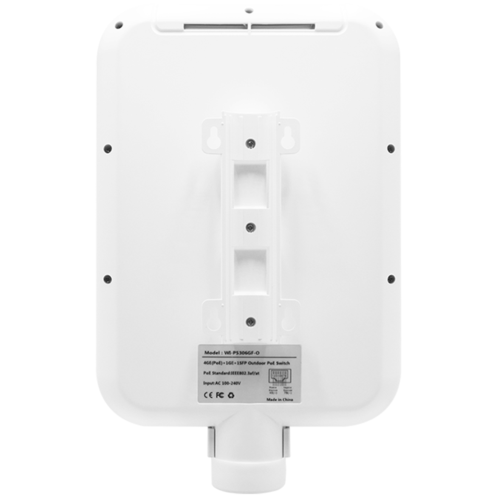 Witek Gigabit-PoE-Switch, 10 Ports, 8 Ports PoE, 2 Port SFP, Mastmontage, Wandmontage-1