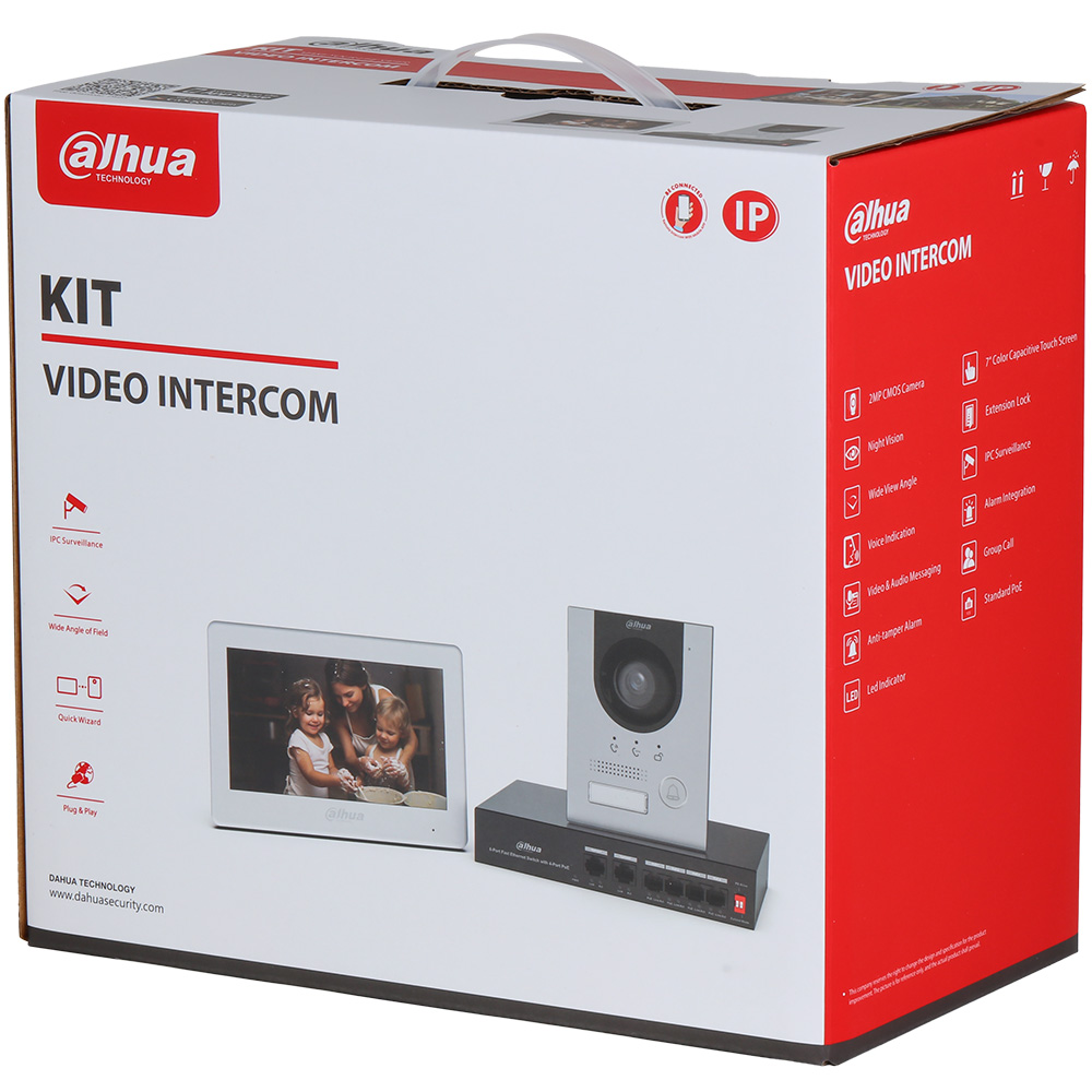 Dahua Video-Gegensprechanlagen-KIT inkl. Display und Switch KTP04-1