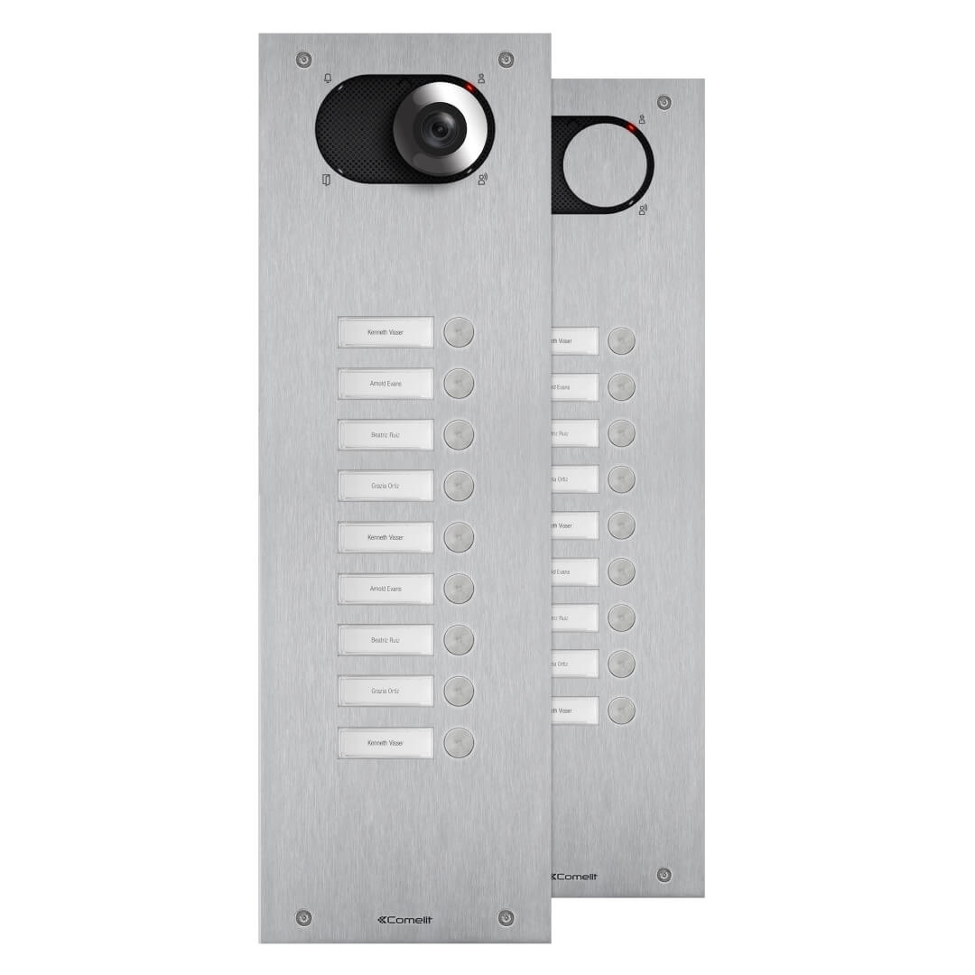 Comelit Frontplatte Switch, 9 Teilnehmer, 1-reihig, V4A - IX