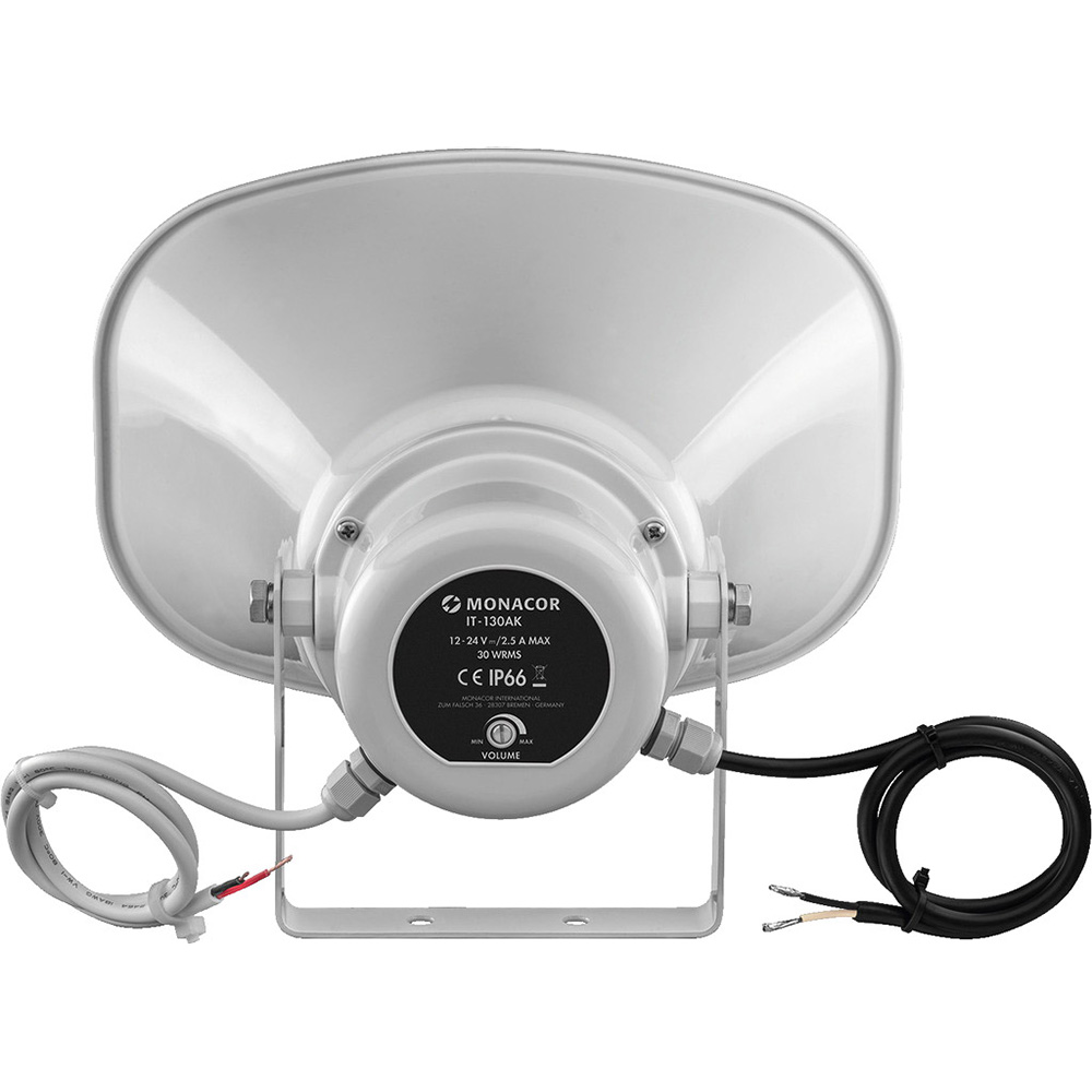 Druckkammerlautsprecher, 109dB, aktiv, IP66, wetterfest, weiß-1